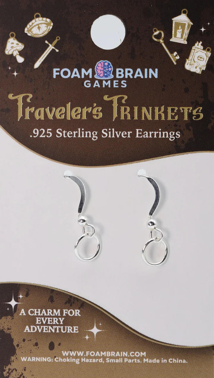 Foam Brain Games Traveler's Trinkets: Sterling Silver Earrings